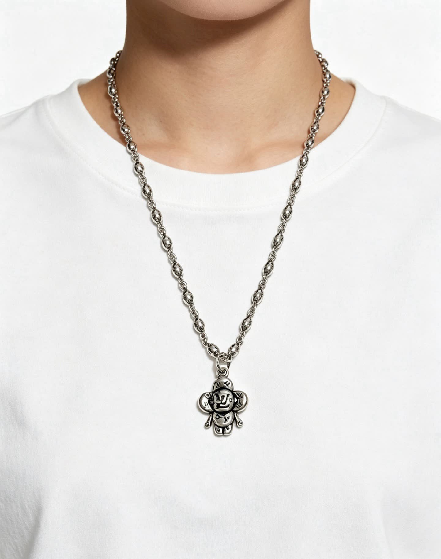 Louis Vuitton Silver Charm Necklace